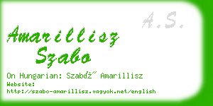 amarillisz szabo business card